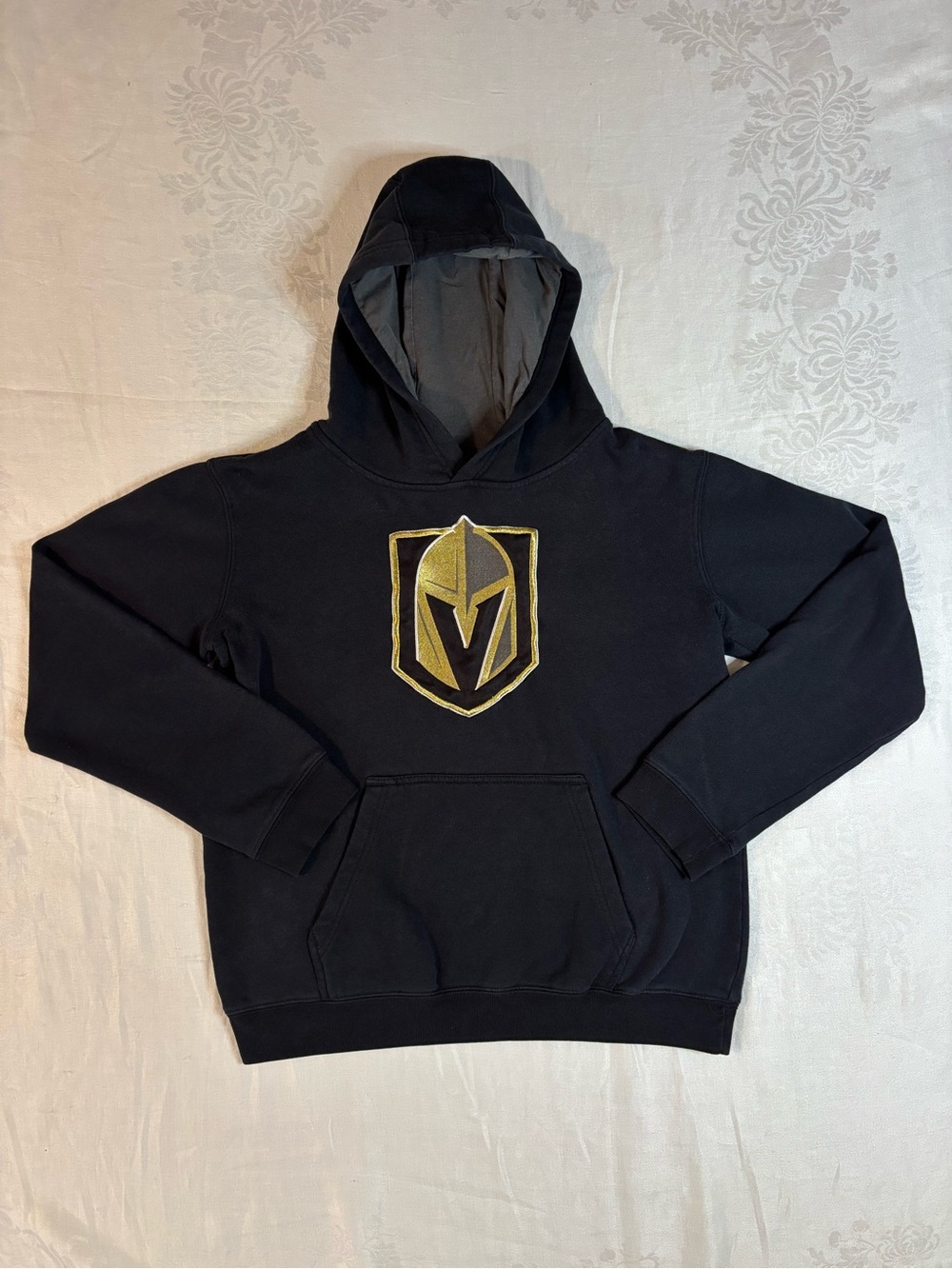 Vegas Golden Knights NHL Youth XL Hoodie Black Gold Embroidered Hockey